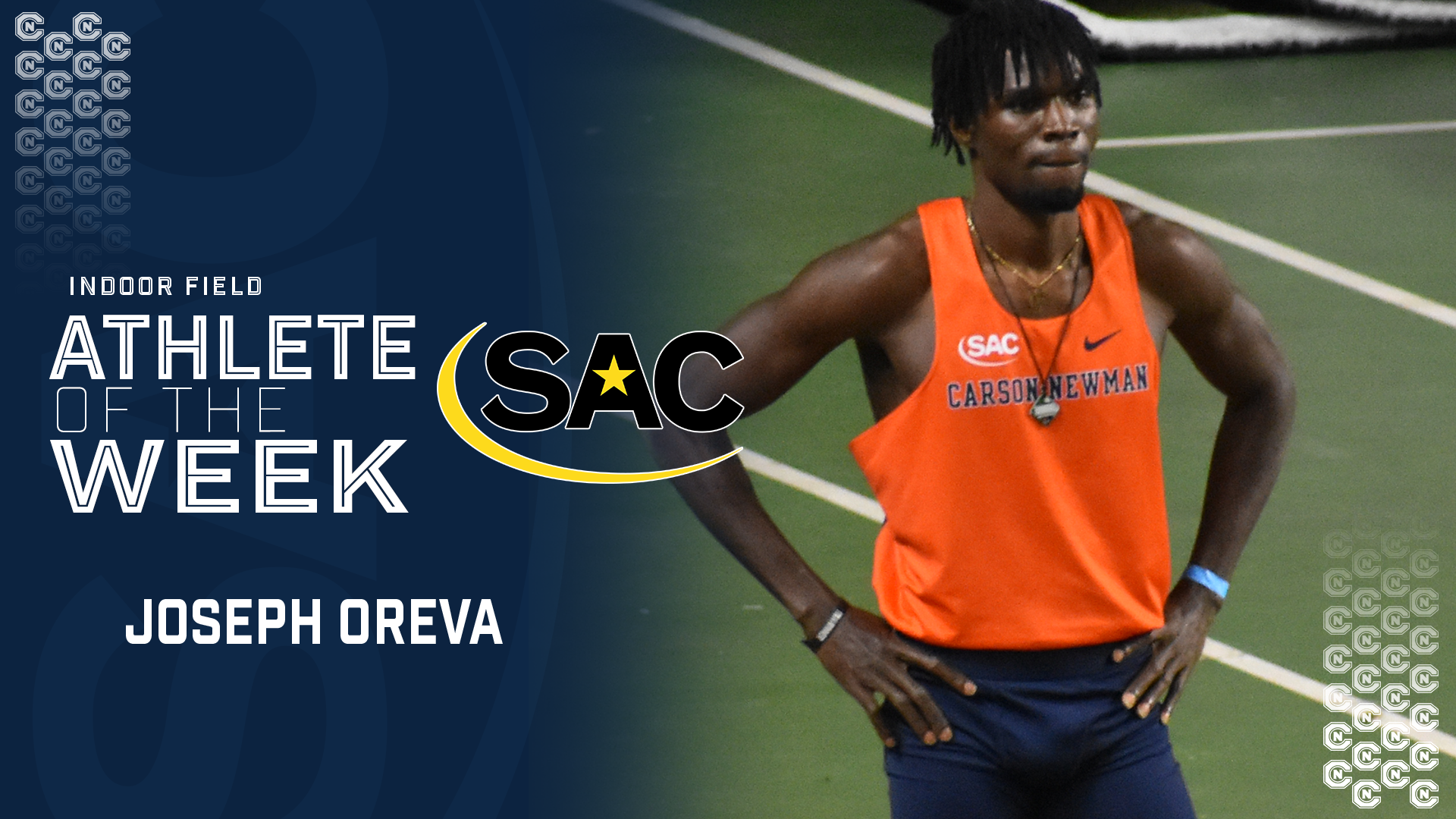 Oreva Claims Second SAC Indoor Field Athlete of the Week Award