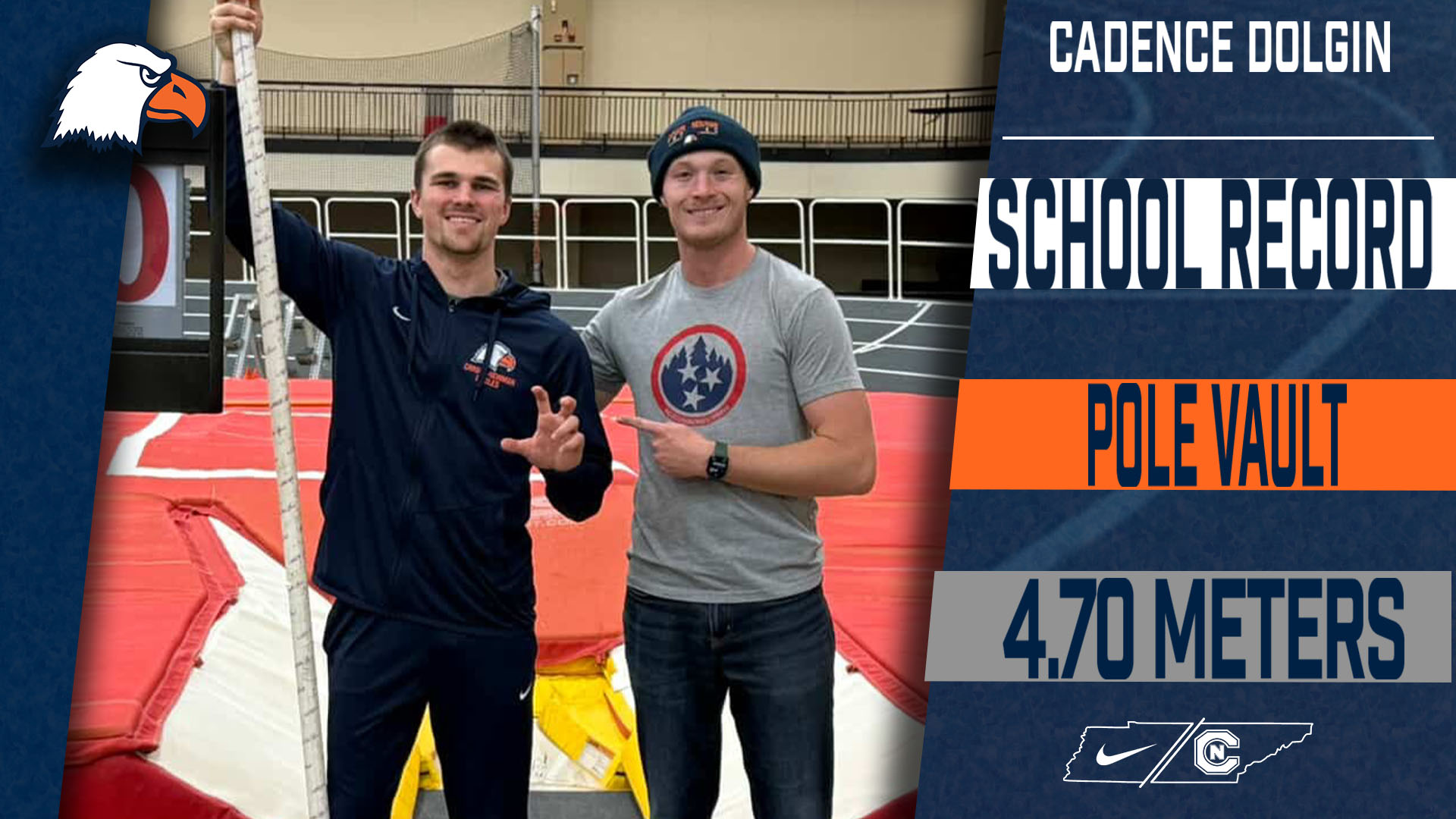 Dolgin shines and breaks C-N pole vault record at VMI Colonel Bev Read Opener