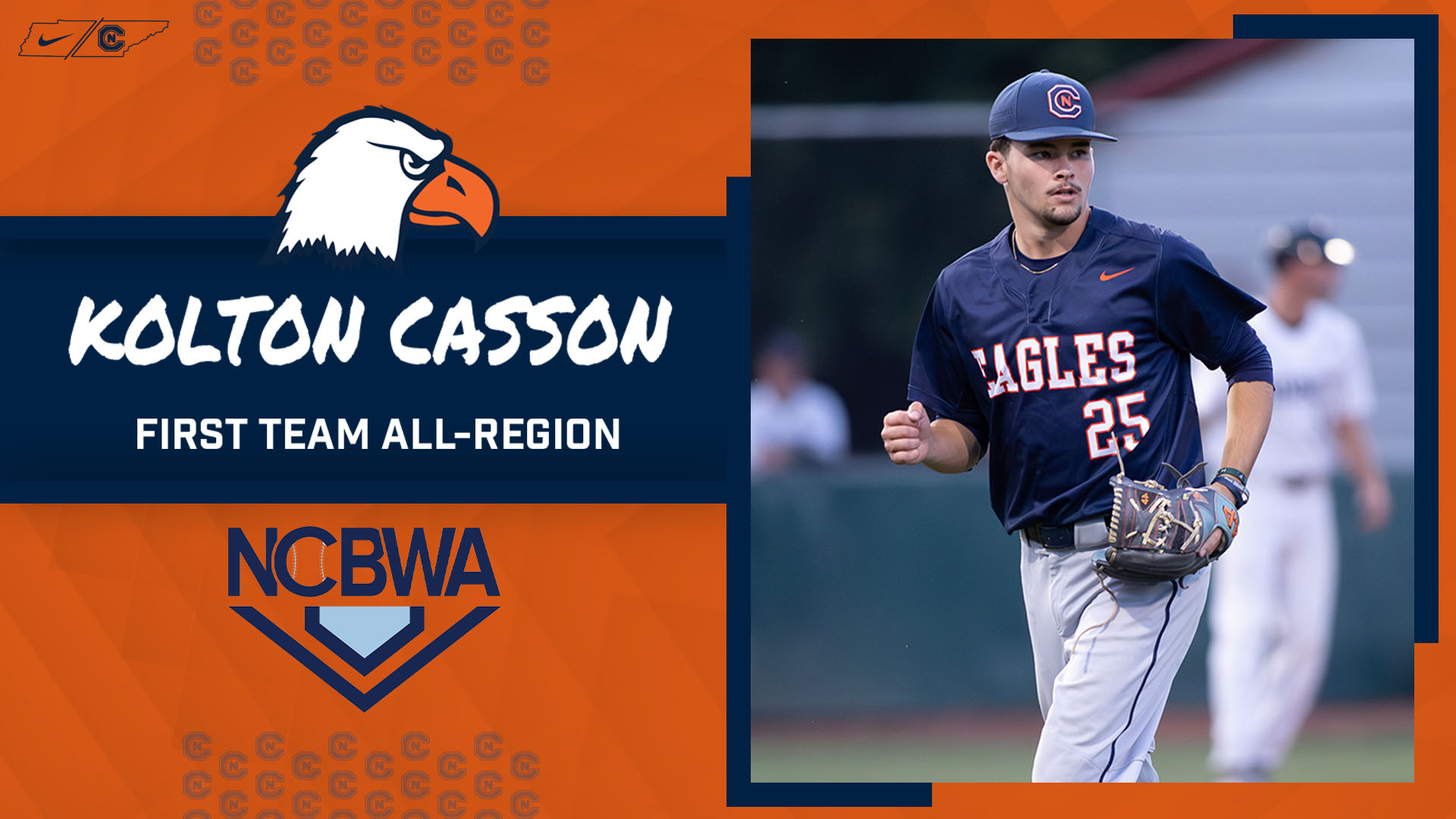 Casson captures NCBWA First Team All-Region honor