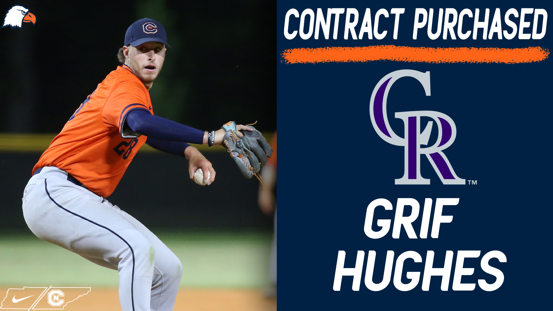 Colorado Rockies purchase contract of former C-N standout Hughes