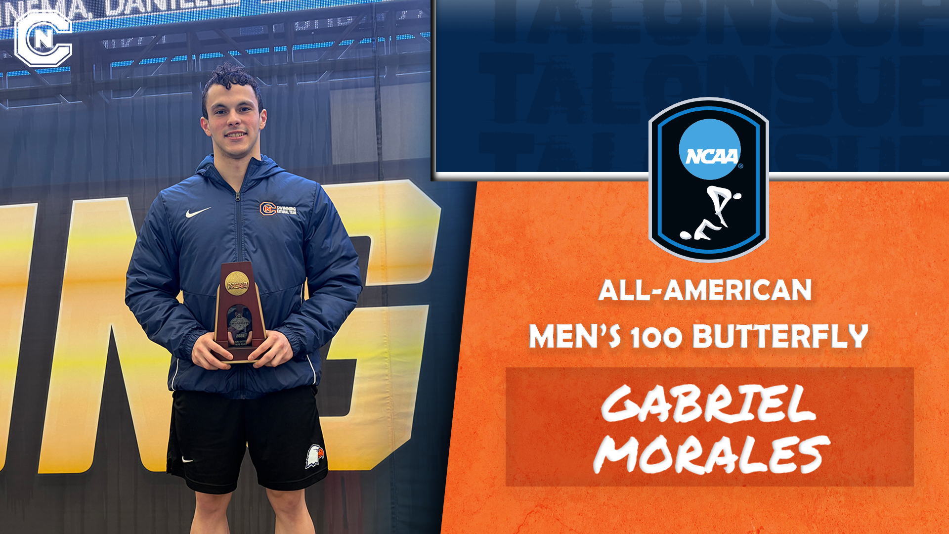 Morales Finishes Third in 100 Butterfly, Earns All-American Honors