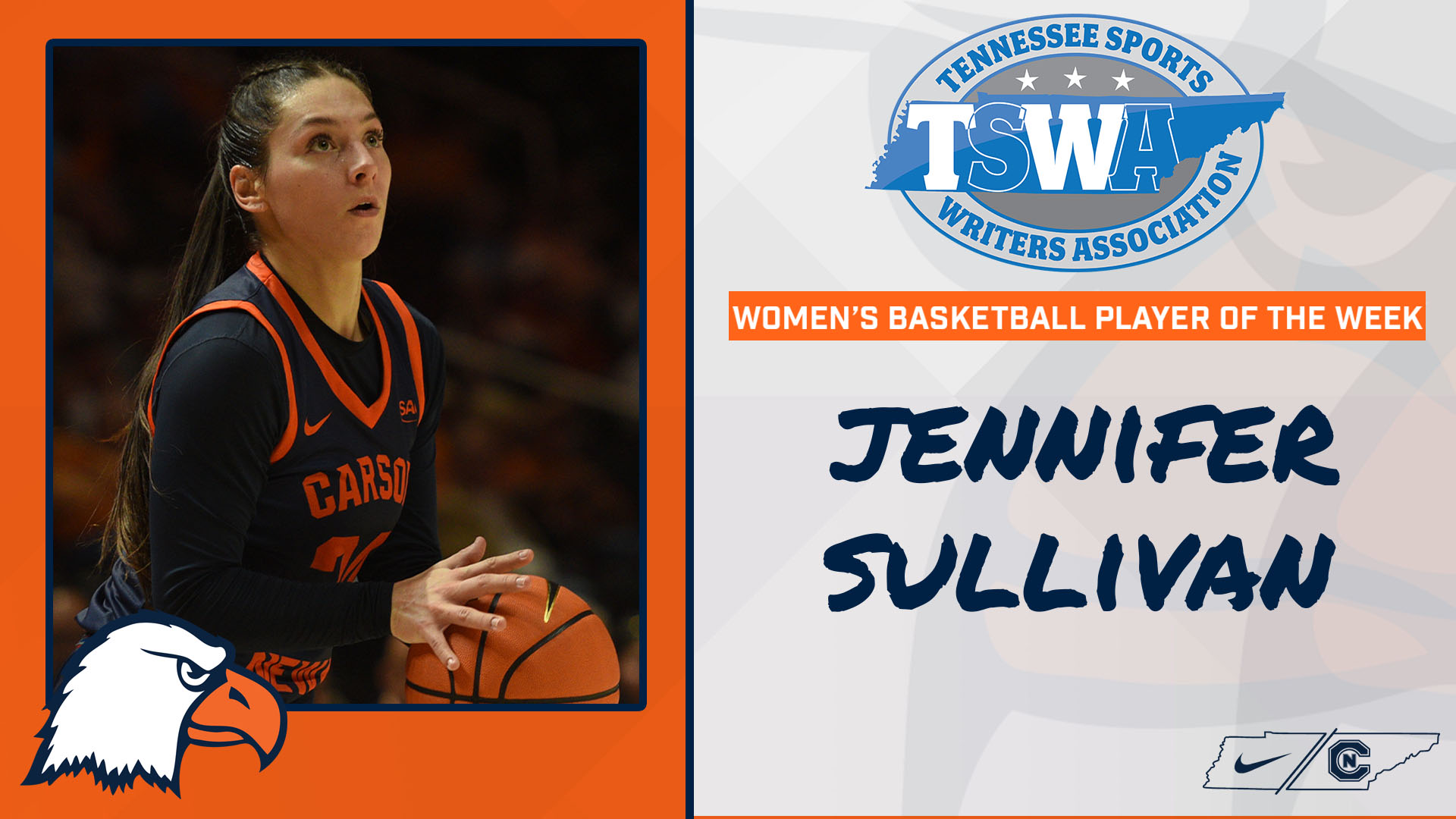 TSWA names Sullivan women&rsquo;s basketball player of the week