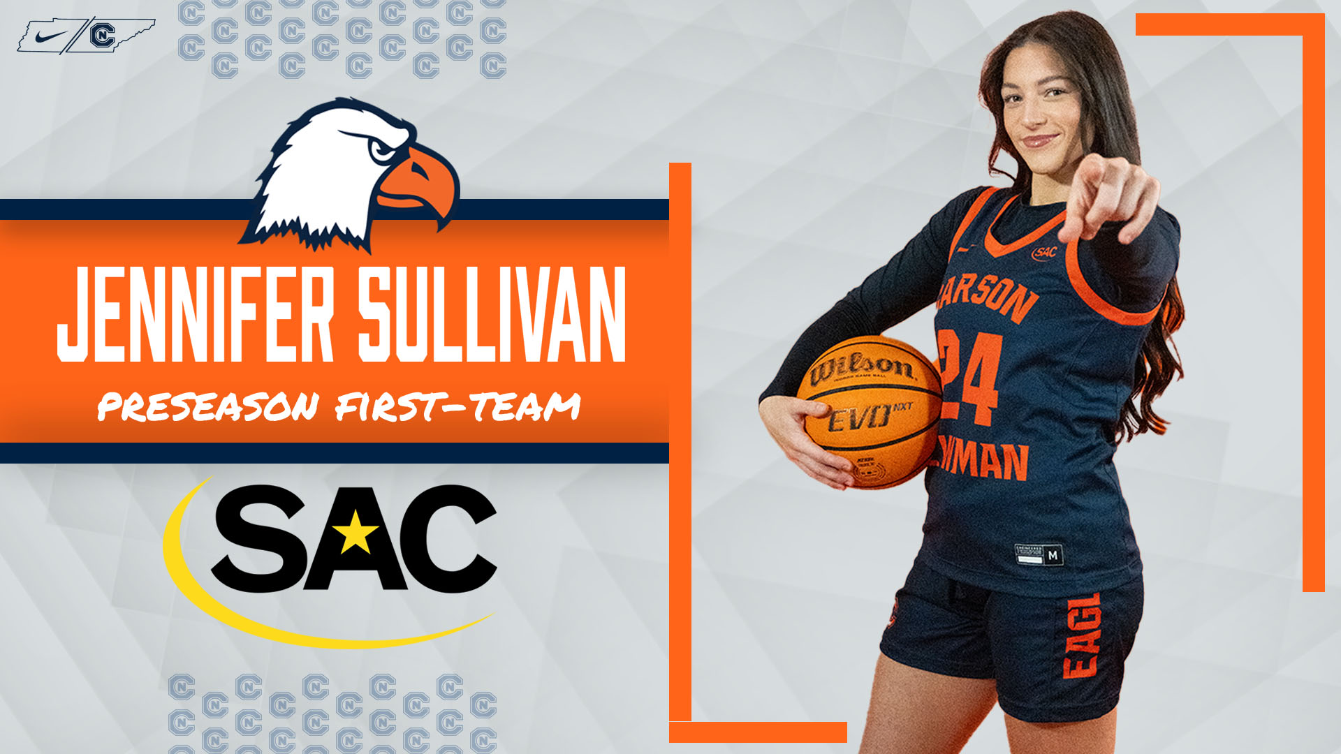 Sullivan named preseason First Team All-SAC, Gonzalez listed as Player to Watch