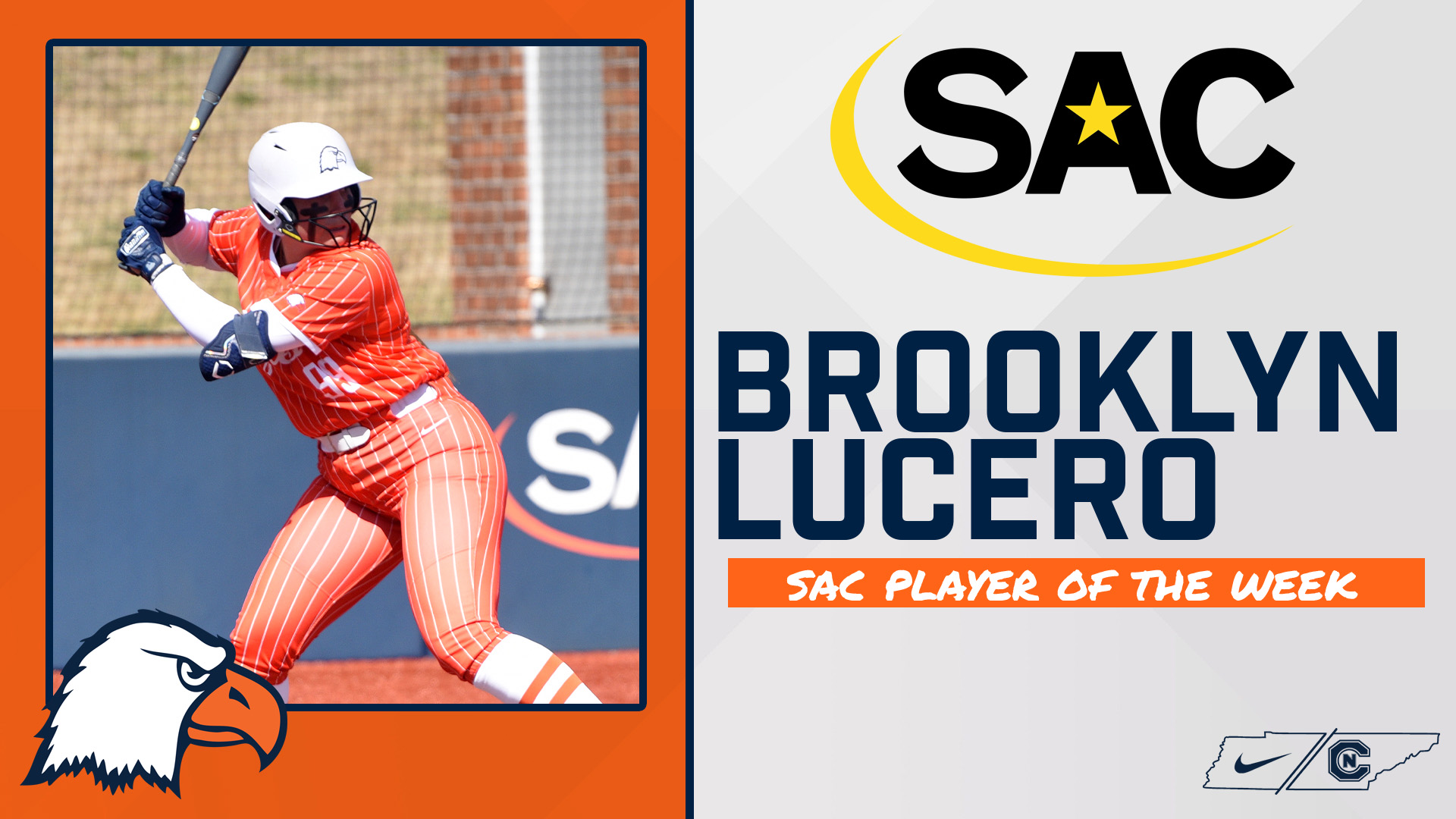 Lucero Earns SAC Player of the Week Following Stellar Week at the Plate