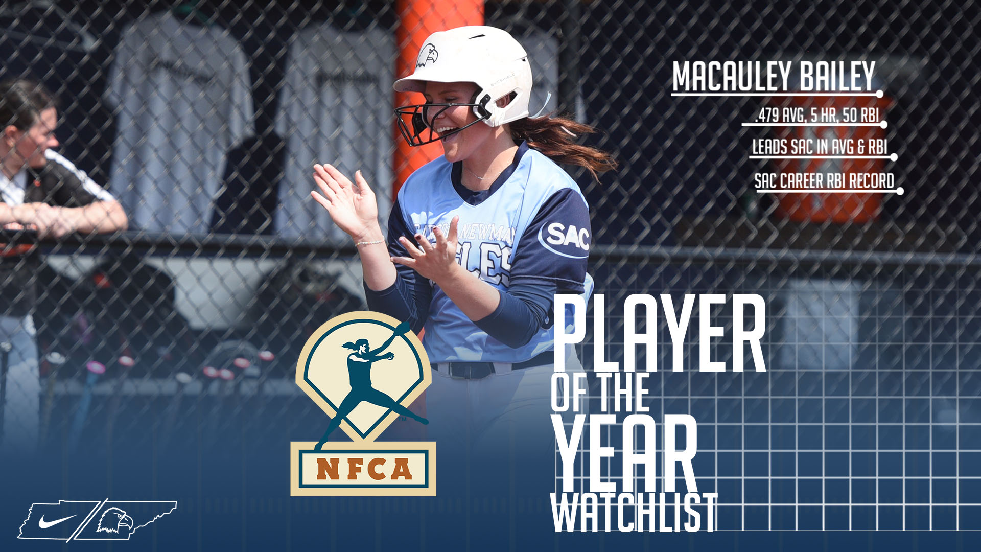 Macauley Bailey named to NFCA Division II Player and Pitcher of the Year Watchlist