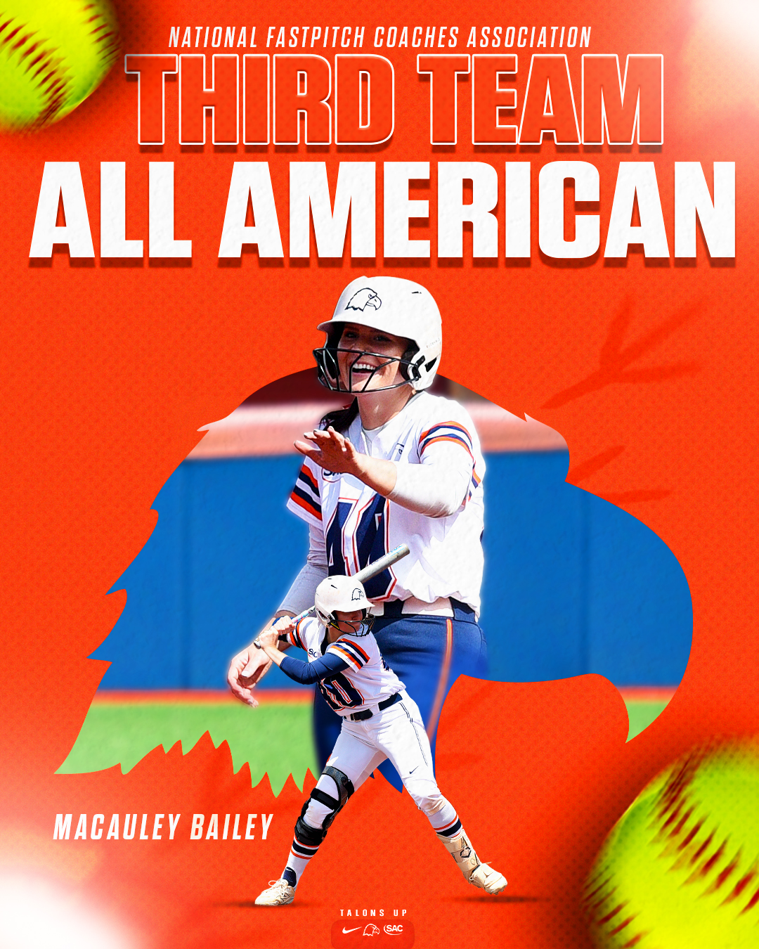 Macauley Bailey named Third Team All-American by NFCA