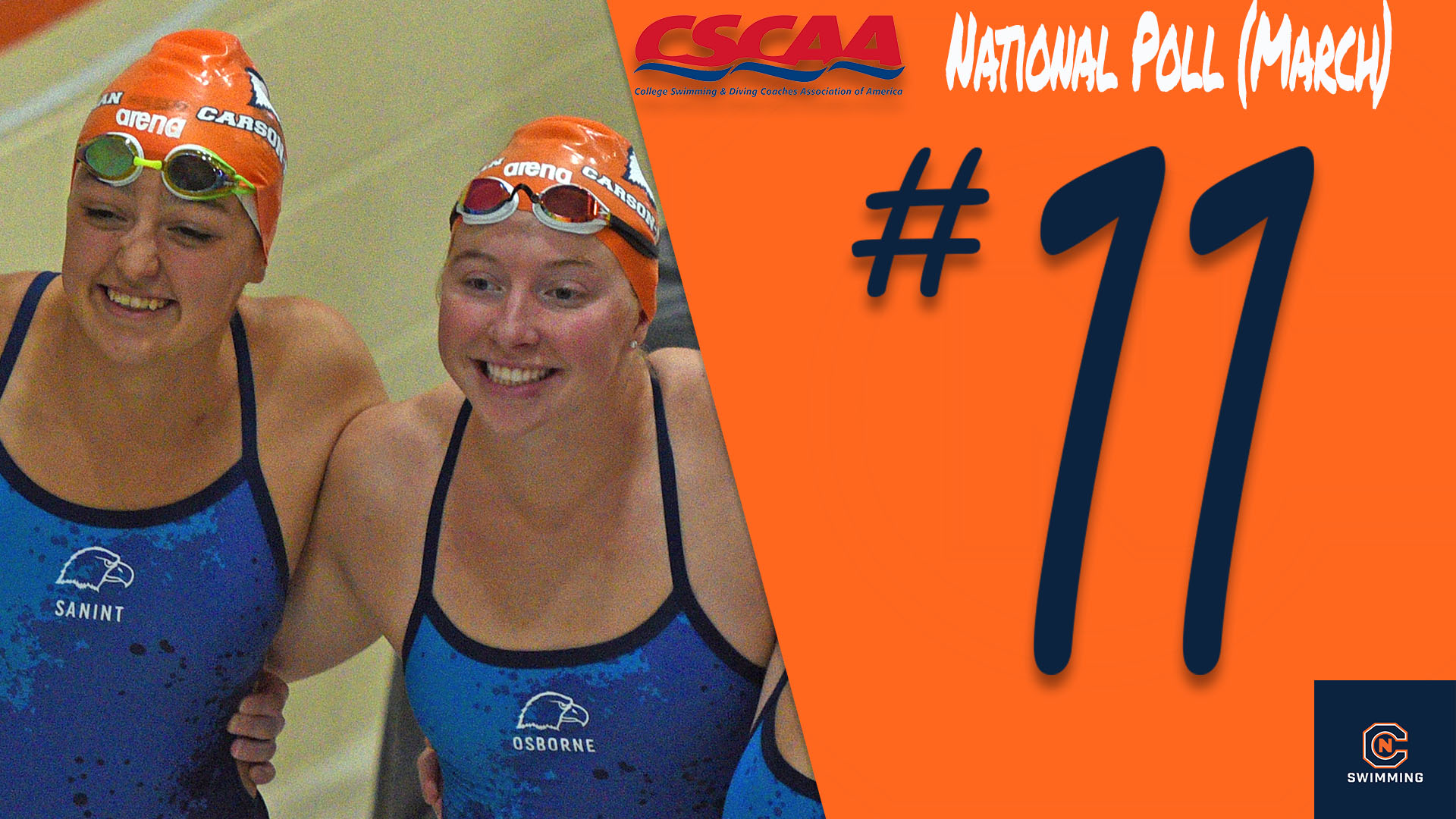 Eagles sit in top-15 for latest CSCAA rankings