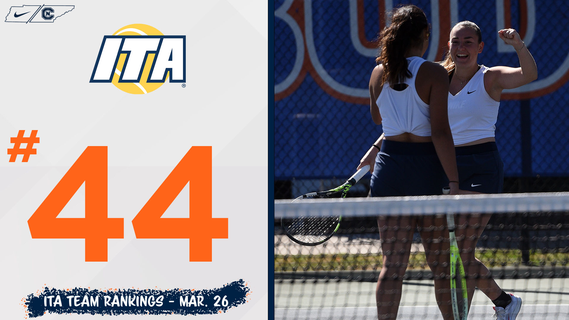 Women's Tennis Debuts in Rankings as No. 48
